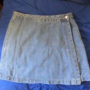 Forever 21 Denim Wrap Skirt